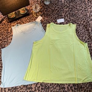 2X A New Day Women's  Soft Tank Top /Mint & Light Green Size 2X /Sleeveless.